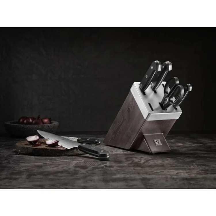 Набор ножей в подставке с заточкой ZWILLING Gourmet, 7 пр. 